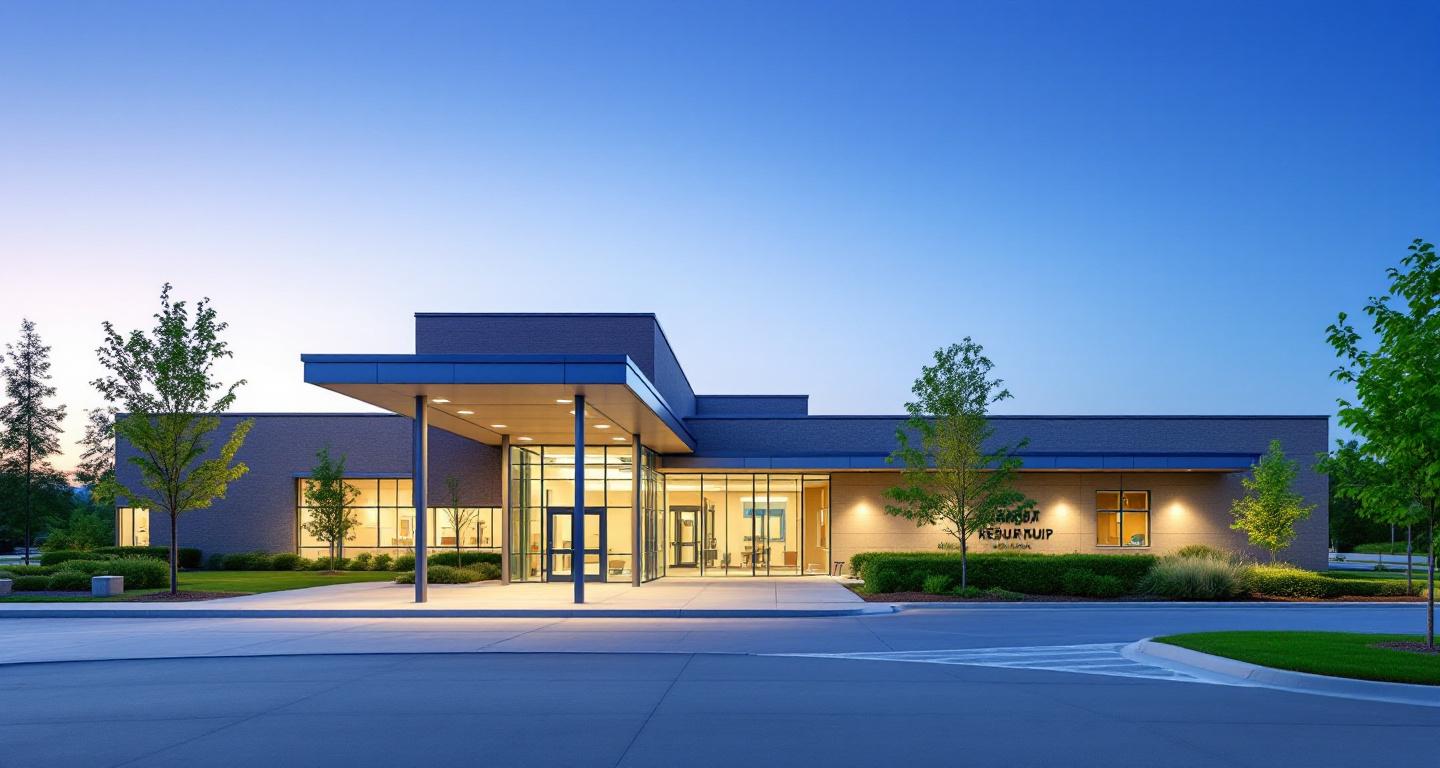 Modern rehabilitation facility exterior