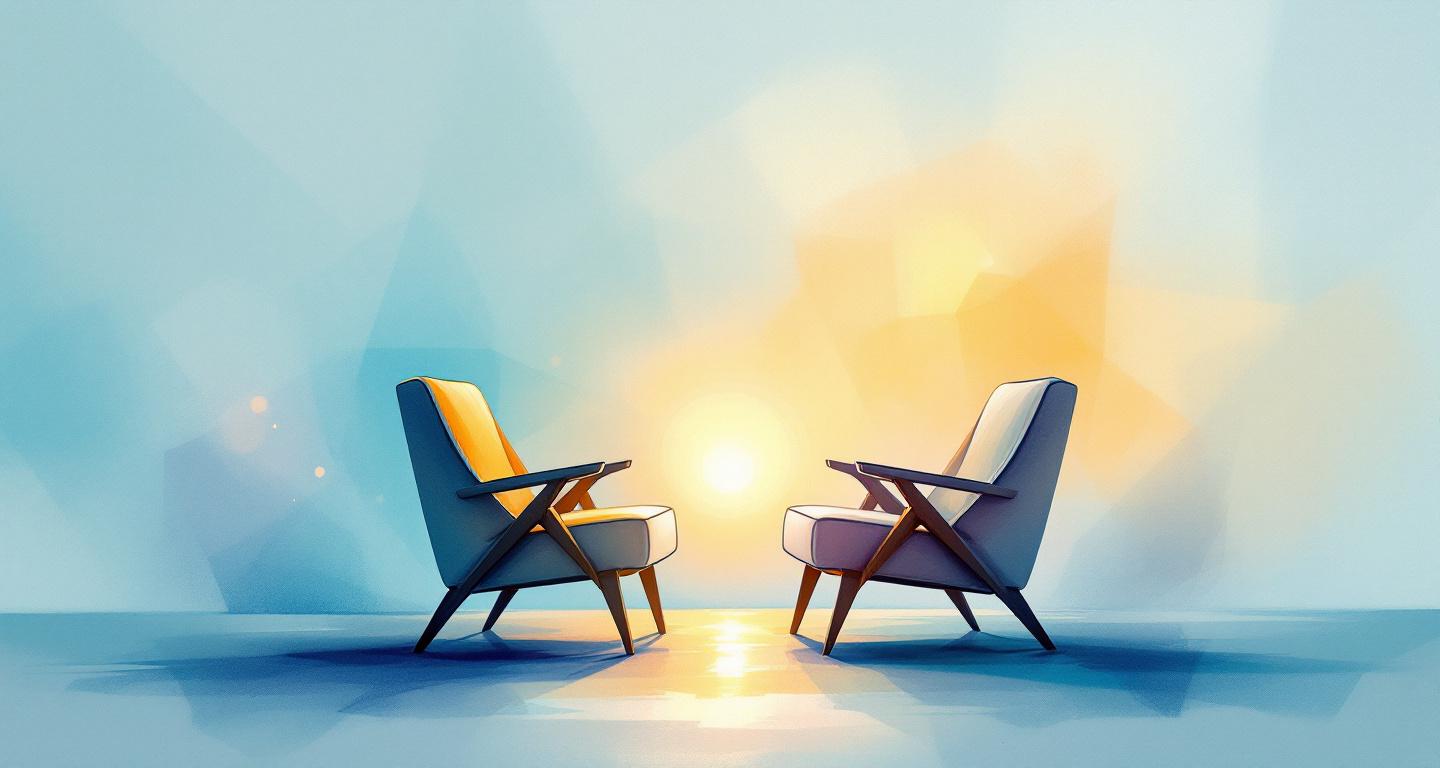 Family therapy session illustration