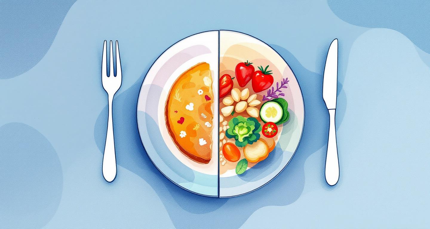Balanced nutrition plate for addiction recovery
