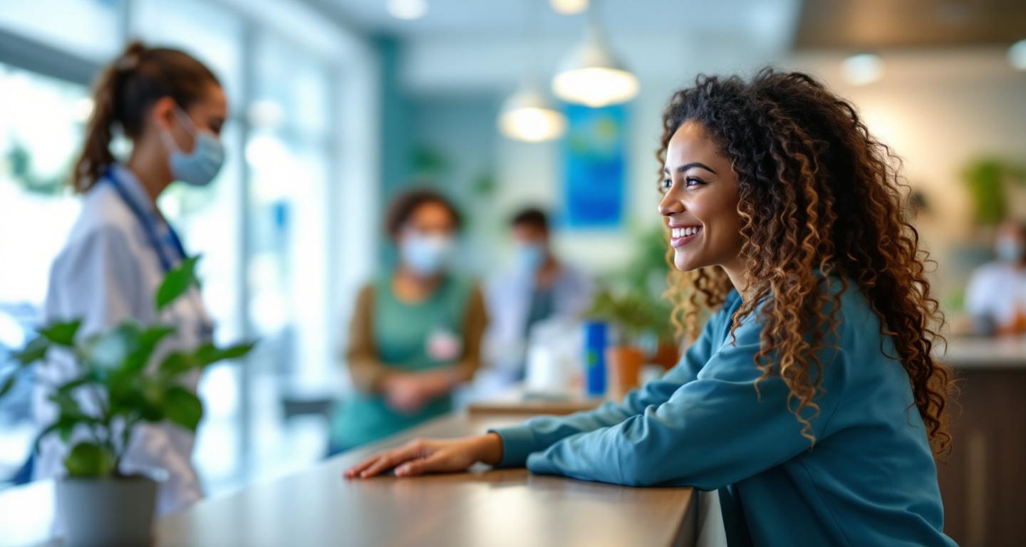 Community health center welcoming interior