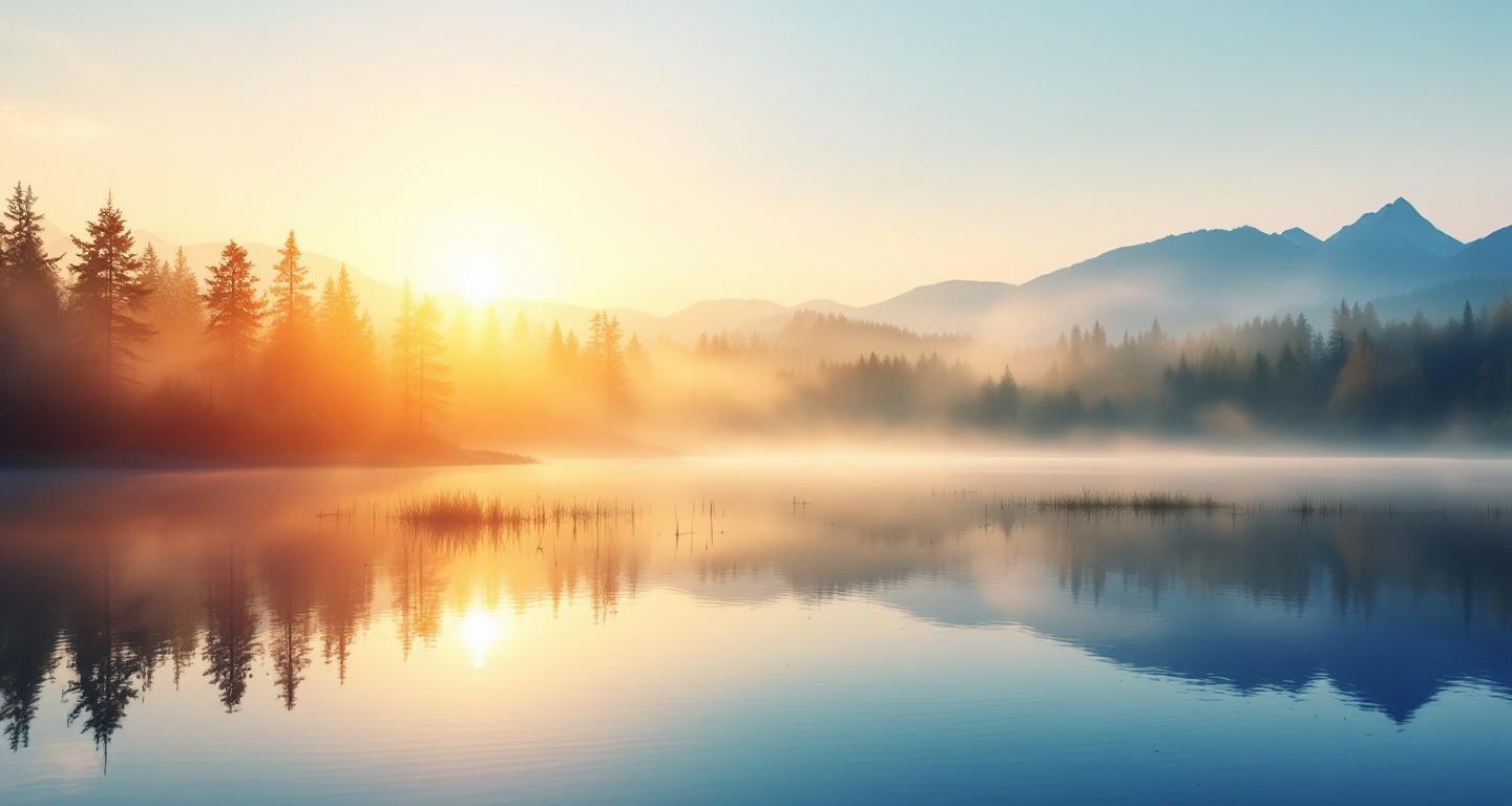Sunrise over calm lake — recovery is a process