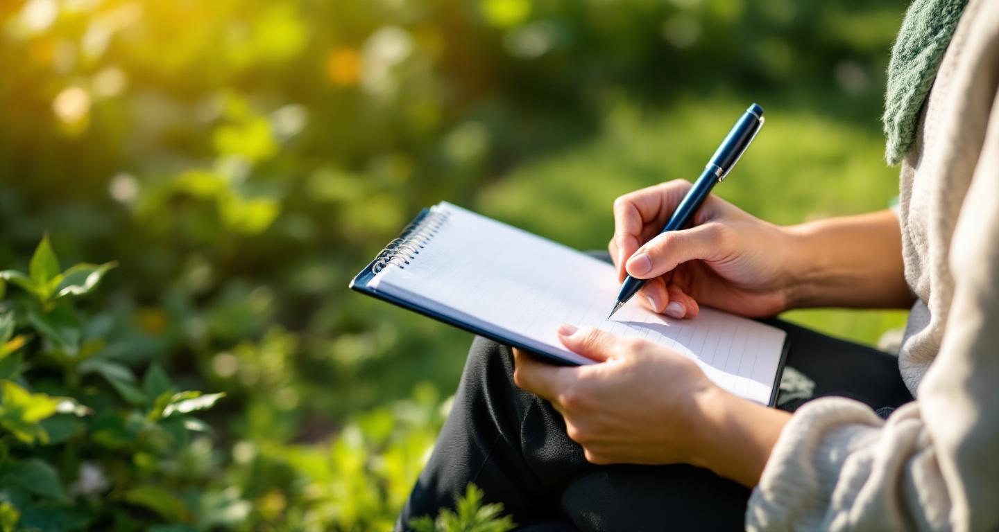 Journaling in a recovery garden