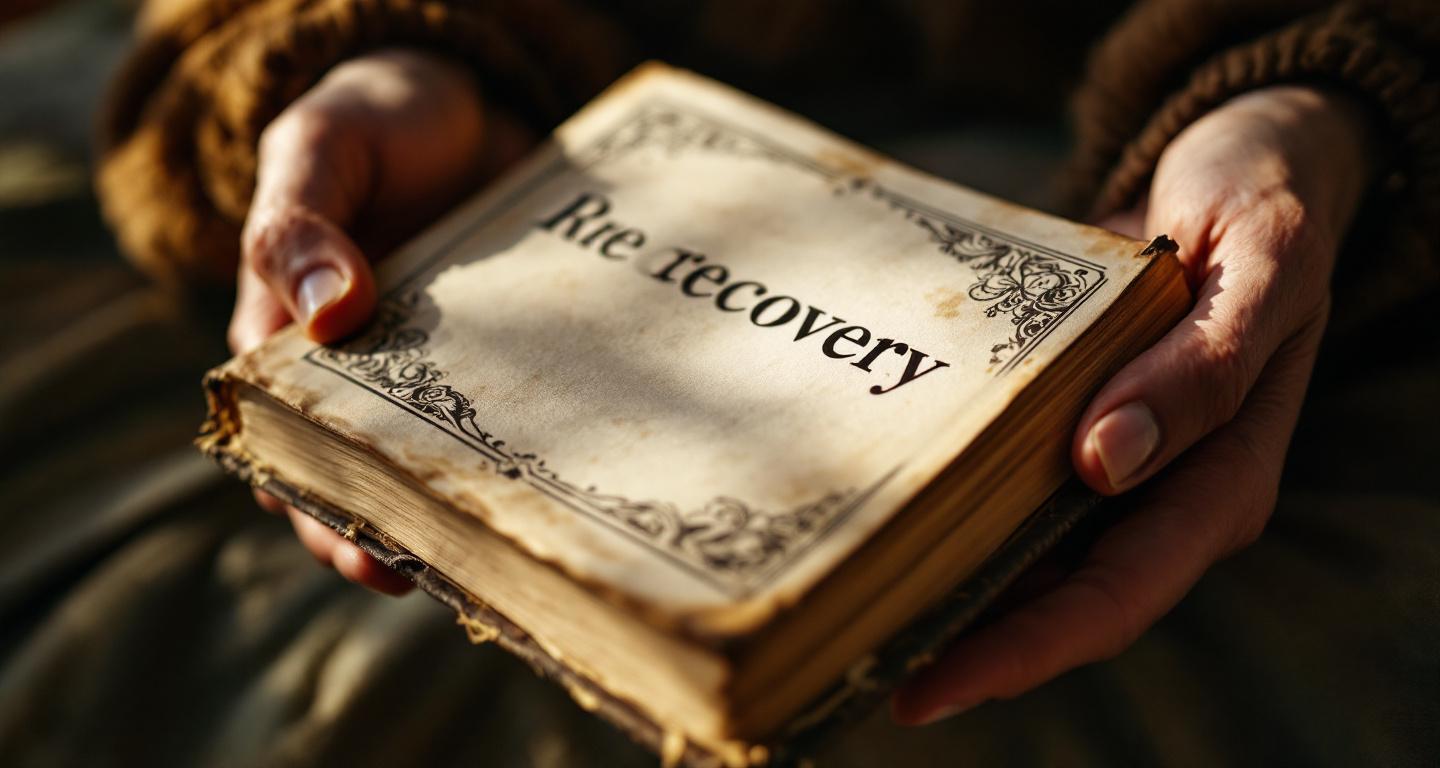 Person reading a recovery book